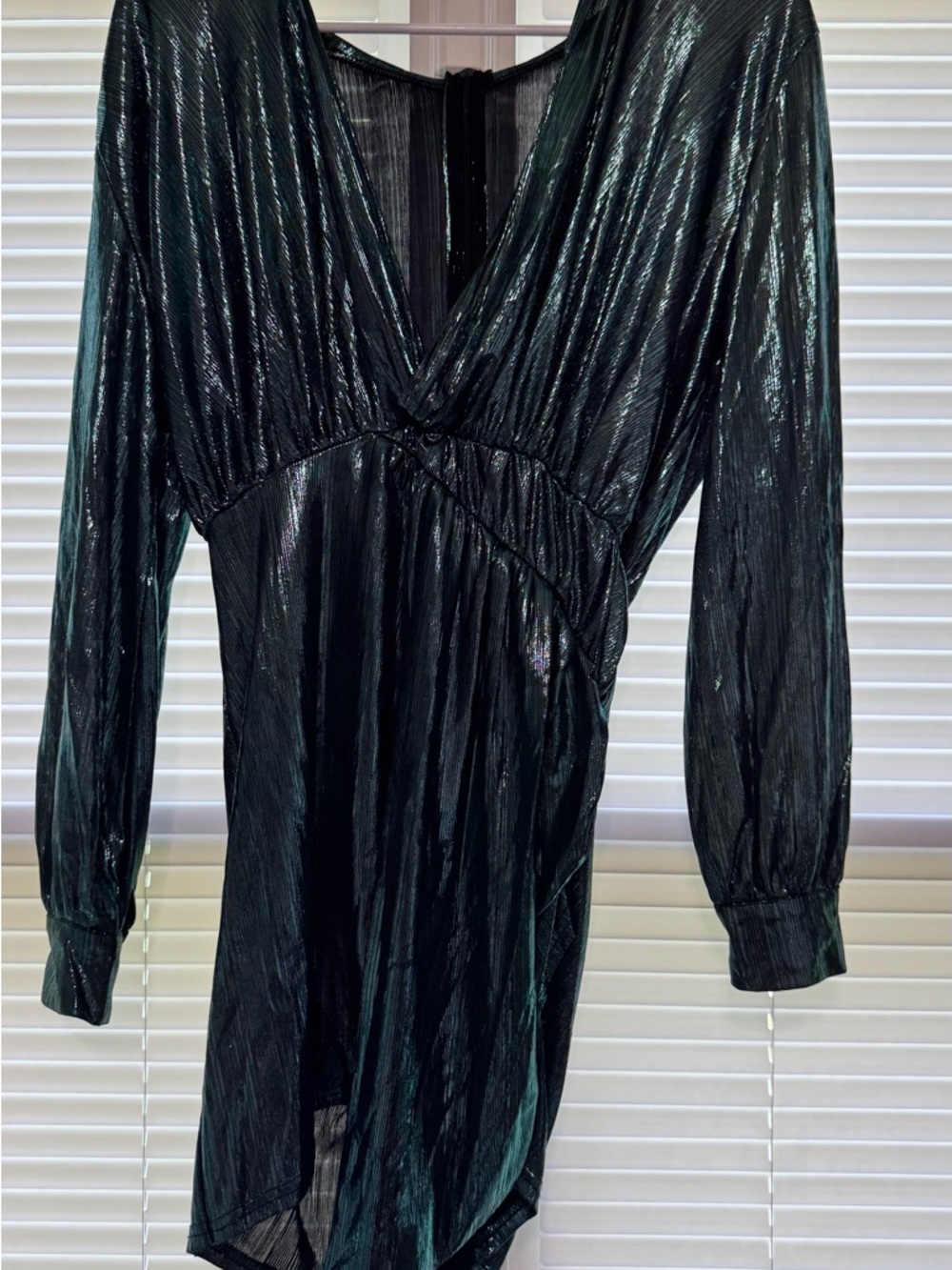 Amazon Metallic Green Mini Dress